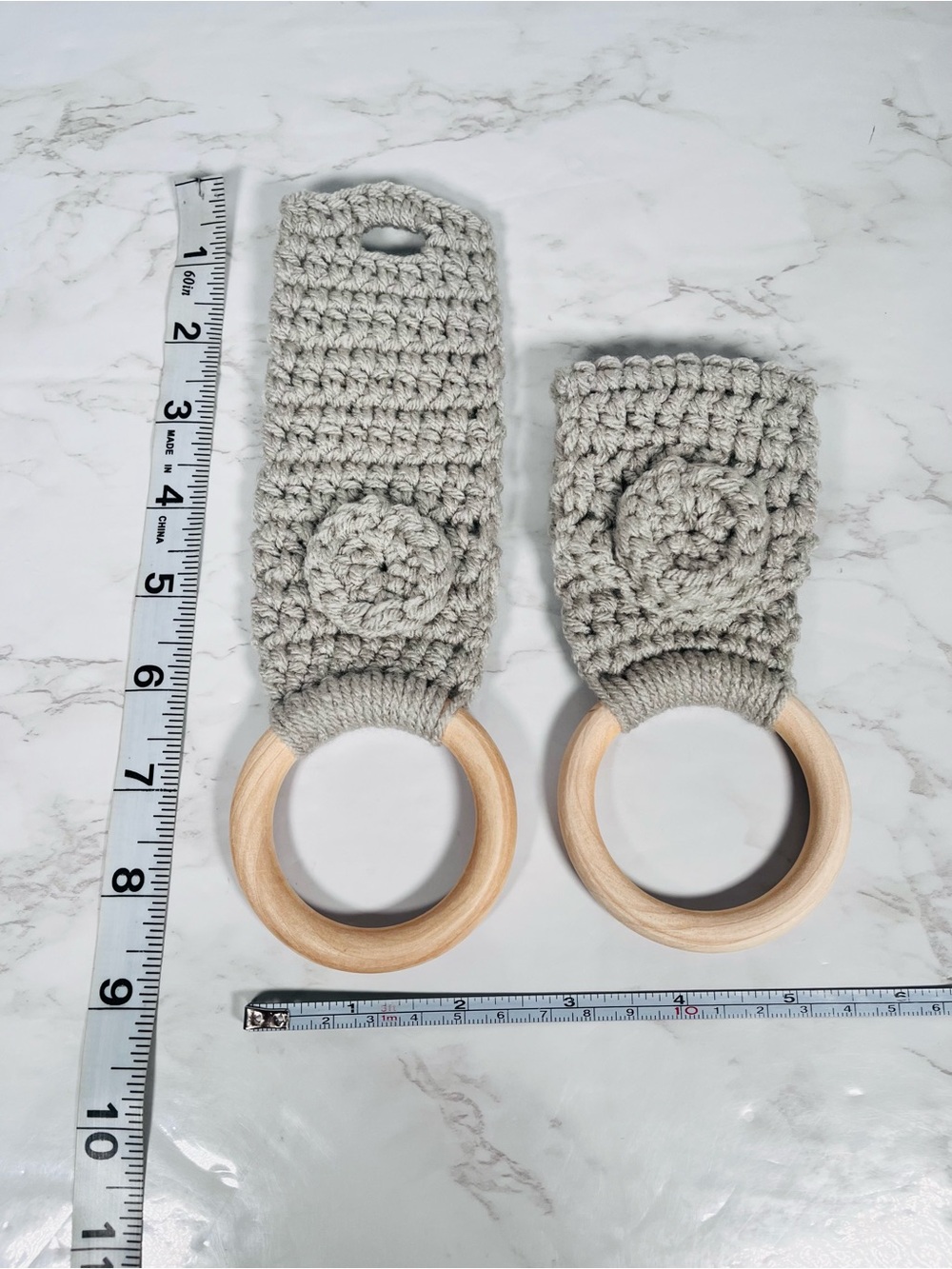 Crochet Towel Holders Set Of 2 - Pick Your Color - Picture 8 of 8